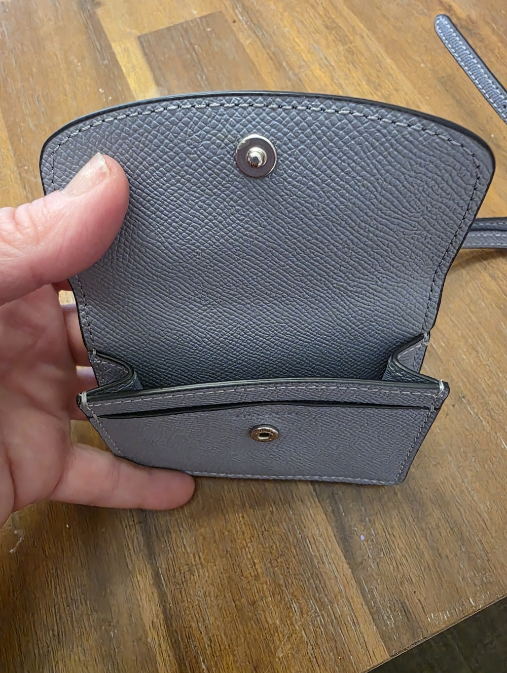 Coach Small Crossbody Cardholder Wallet in Light Blue - Picture 2 of 4